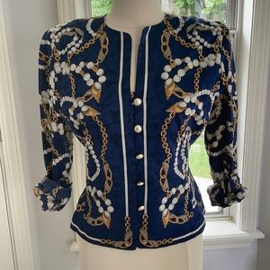 Adrianna Papell Silk Blazer Vintage Perfect Cond